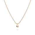 Initials Brick Alphabet Letter Necklace Rose Gold Layered Steel Jewellery - 74