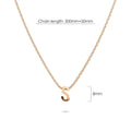 Initials Brick Alphabet Letter Necklace Rose Gold Layered Steel Jewellery - 76