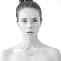 Initials Brick Alphabet Letter Necklace Rose Gold Layered Steel Jewellery - 97