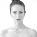 Initials Brick Alphabet Letter Necklace Rose Gold Layered Steel Jewellery - 101