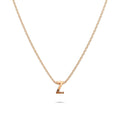 Initials Brick Alphabet Letter Necklace Rose Gold Layered Steel Jewellery - 102