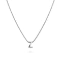 Initials Brick Alphabet Letter Necklace White Gold Layered Steel Jewellery  - 102
