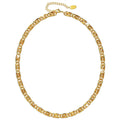 Bianca Fancy Clip Link Chain Gold Titanium Choker Necklace - Brilliant Co