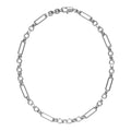 Roxanne Oval Link Paperclip Chain White Gold Titanium Necklace - Brilliant Co