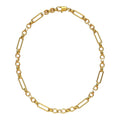 Roxanne Oval Link Paperclip Chain Gold Titanium Necklace - Brilliant Co