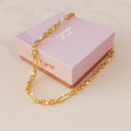 Roxanne Oval Link Paperclip Chain Gold Titanium Necklace - Brilliant Co