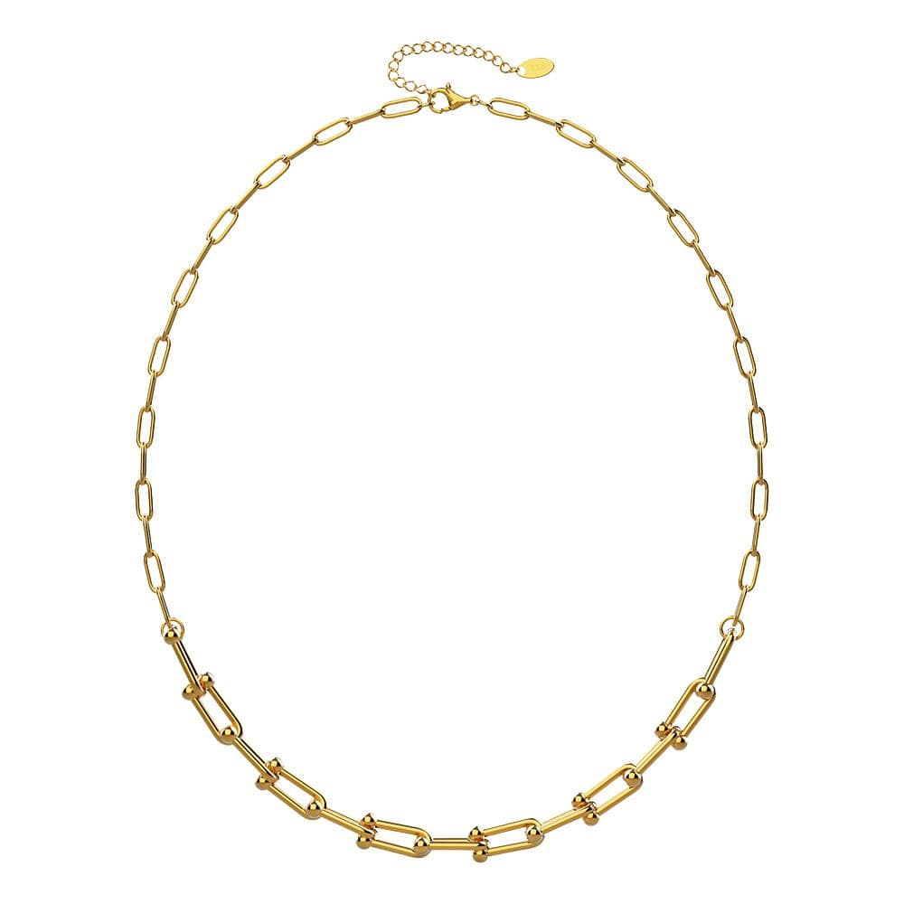 Lovelock U Link Chain Necklace Gold Titanium - Brilliant Co