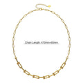 Lovelock U Link Chain Necklace Gold Titanium - Brilliant Co