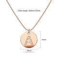 Initials Fabulous Alphabet Letter Necklace Rose Gold Layered Steel Jewellery - 4