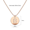 Initials Fabulous Alphabet Letter Necklace Rose Gold Layered Steel Jewellery - 8