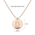 Initials Fabulous Alphabet Letter Necklace Rose Gold Layered Steel Jewellery - 16