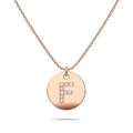 Initials Fabulous Alphabet Letter Necklace Rose Gold Layered Steel Jewellery - 22