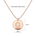 Initials Fabulous Alphabet Letter Necklace Rose Gold Layered Steel Jewellery - 28