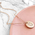 Initials Fabulous Alphabet Letter Necklace Rose Gold Layered Steel Jewellery - 29