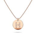 Initials Fabulous Alphabet Letter Necklace Rose Gold Layered Steel Jewellery - 30