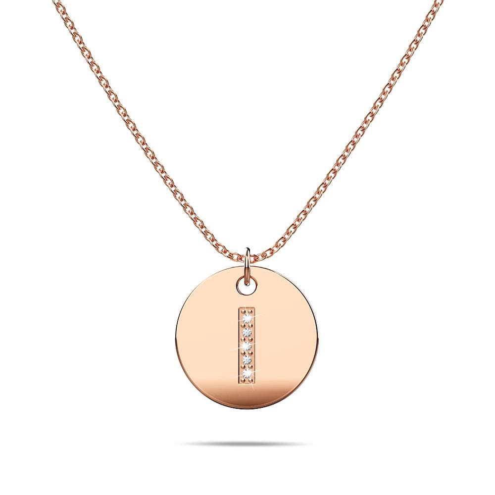 Initials Fabulous Alphabet Letter Necklace Rose Gold Layered Steel Jewellery - 34