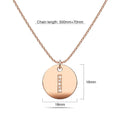 Initials Fabulous Alphabet Letter Necklace Rose Gold Layered Steel Jewellery - 36