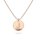 Initials Fabulous Alphabet Letter Necklace Rose Gold Layered Steel Jewellery - 38