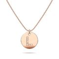 Initials Fabulous Alphabet Letter Necklace Rose Gold Layered Steel Jewellery - 46