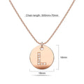 Initials Fabulous Alphabet Letter Necklace Rose Gold Layered Steel Jewellery - 48