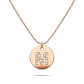Initials Fabulous Alphabet Letter Necklace Rose Gold Layered Steel Jewellery - 50