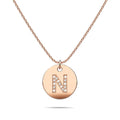 Initials Fabulous Alphabet Letter Necklace Rose Gold Layered Steel Jewellery - 54