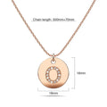 Initials Fabulous Alphabet Letter Necklace Rose Gold Layered Steel Jewellery - 60