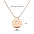 Initials Fabulous Alphabet Letter Necklace Rose Gold Layered Steel Jewellery - 64
