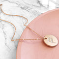 Initials Fabulous Alphabet Letter Necklace Rose Gold Layered Steel Jewellery - 65