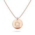 Initials Fabulous Alphabet Letter Necklace Rose Gold Layered Steel Jewellery - 66