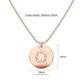 Initials Fabulous Alphabet Letter Necklace Rose Gold Layered Steel Jewellery - 68