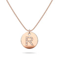 Initials Fabulous Alphabet Letter Necklace Rose Gold Layered Steel Jewellery - 70