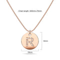 Initials Fabulous Alphabet Letter Necklace Rose Gold Layered Steel Jewellery - 72
