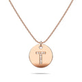 Initials Fabulous Alphabet Letter Necklace Rose Gold Layered Steel Jewellery - 78