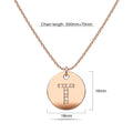 Initials Fabulous Alphabet Letter Necklace Rose Gold Layered Steel Jewellery - 80