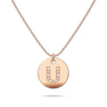 Initials Fabulous Alphabet Letter Necklace Rose Gold Layered Steel Jewellery - 82