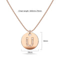 Initials Fabulous Alphabet Letter Necklace Rose Gold Layered Steel Jewellery - 84