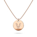 Initials Fabulous Alphabet Letter Necklace Rose Gold Layered Steel Jewellery - 86