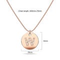 Initials Fabulous Alphabet Letter Necklace Rose Gold Layered Steel Jewellery - 92