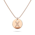 Initials Fabulous Alphabet Letter Necklace Rose Gold Layered Steel Jewellery - 94