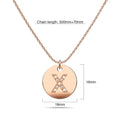 Initials Fabulous Alphabet Letter Necklace Rose Gold Layered Steel Jewellery - 96