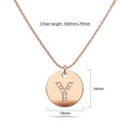 Initials Fabulous Alphabet Letter Necklace Rose Gold Layered Steel Jewellery - 100