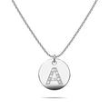 Initials Fabulous Alphabet Letter Necklace White Gold Layered Steel Jewellery - 2