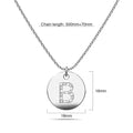 Initials Fabulous Alphabet Letter Necklace White Gold Layered Steel Jewellery - 8