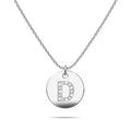 Initials Fabulous Alphabet Letter Necklace White Gold Layered Steel Jewellery - 14