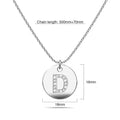 Initials Fabulous Alphabet Letter Necklace White Gold Layered Steel Jewellery - 16