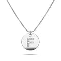 Initials Fabulous Alphabet Letter Necklace White Gold Layered Steel Jewellery - 22