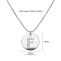 Initials Fabulous Alphabet Letter Necklace White Gold Layered Steel Jewellery - 24