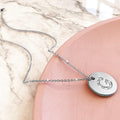 Initials Fabulous Alphabet Letter Necklace White Gold Layered Steel Jewellery - 29