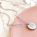 Initials Fabulous Alphabet Letter Necklace White Gold Layered Steel Jewellery - 33